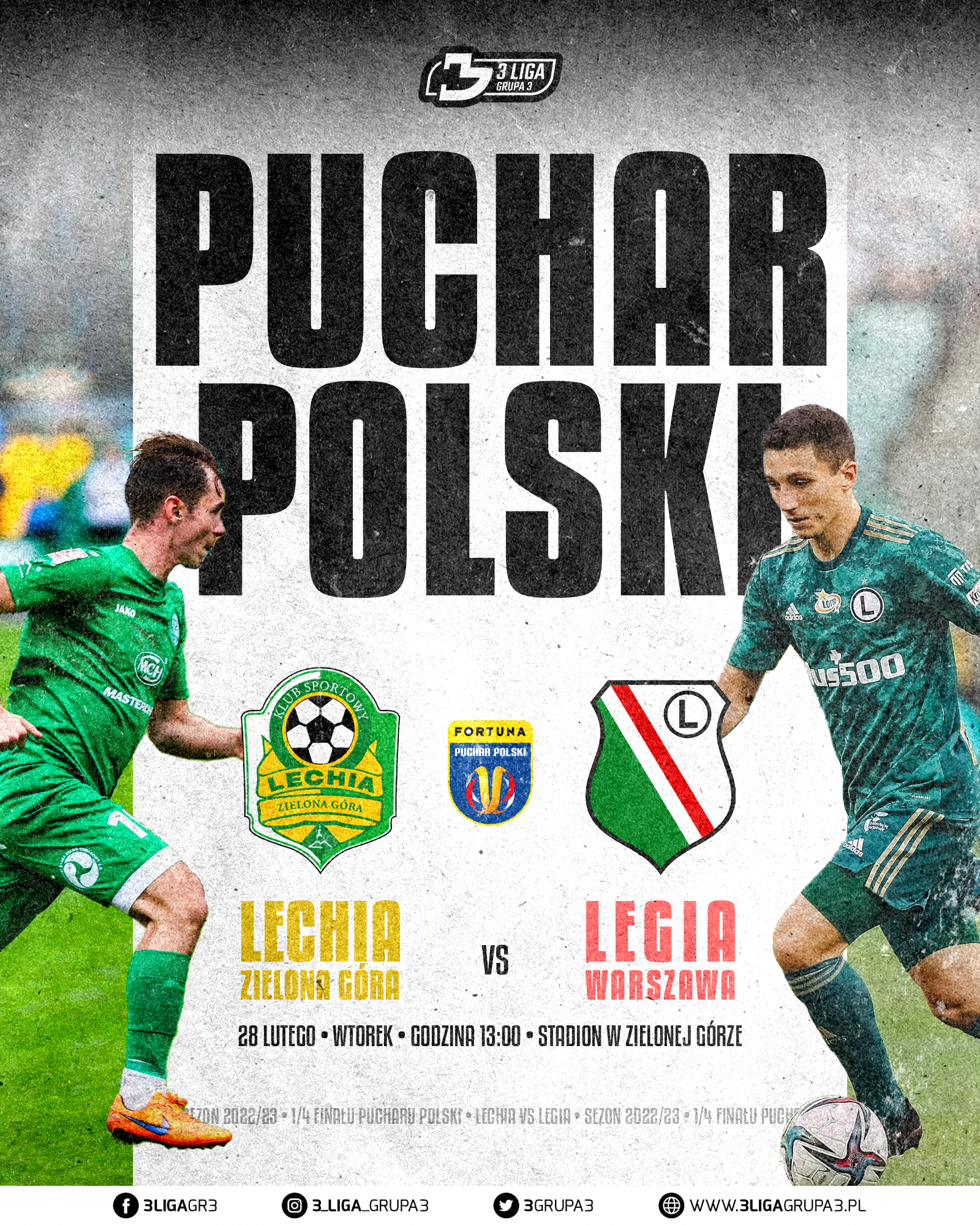 Plakat zapowiadający mecz